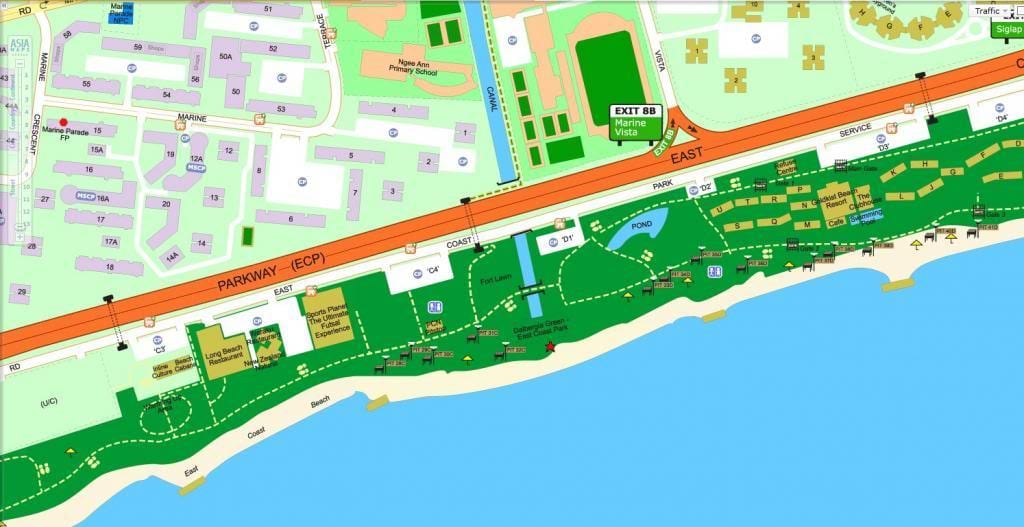 地图的东成本公园