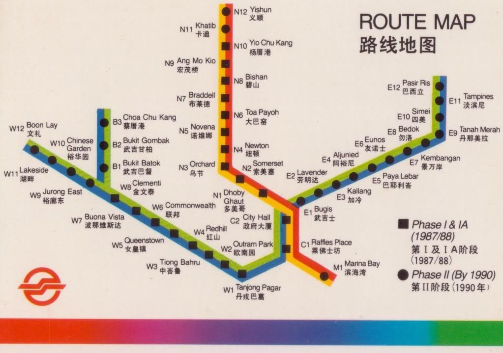 地图上的新加坡的高速公路