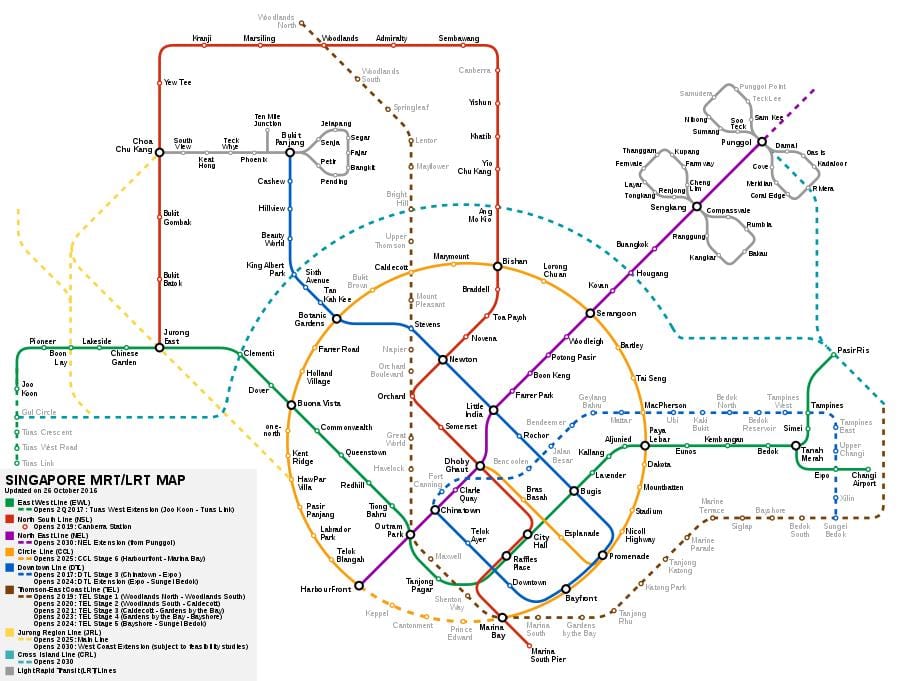 新加坡smrt地图