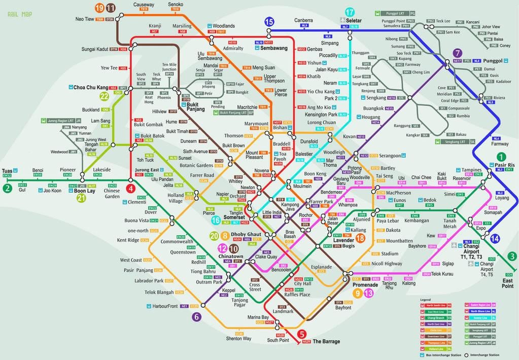 smrt新加坡地图