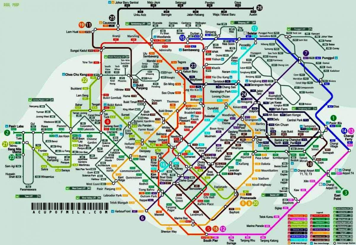 地铁路线图新加坡