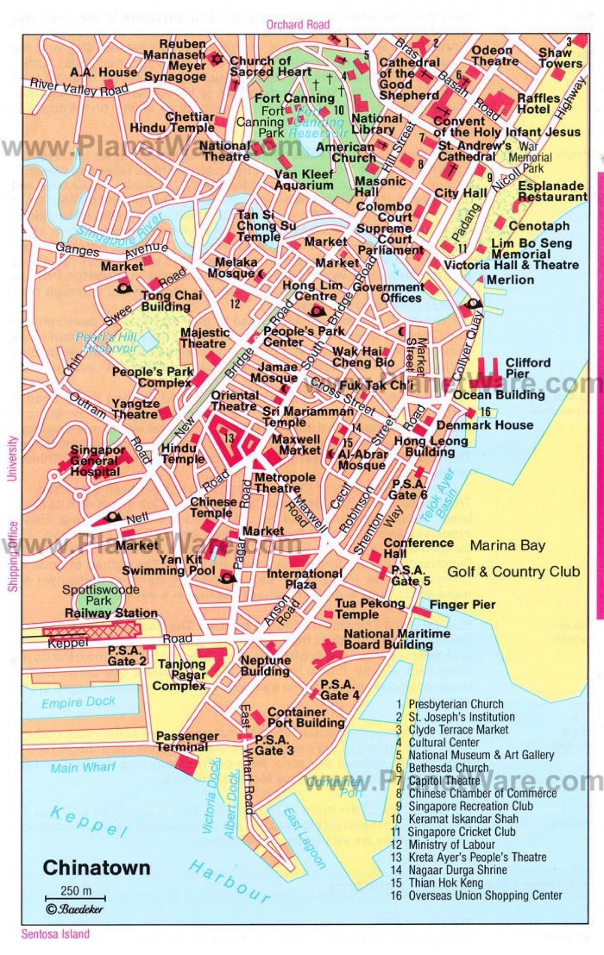 唐人街的新加坡地图