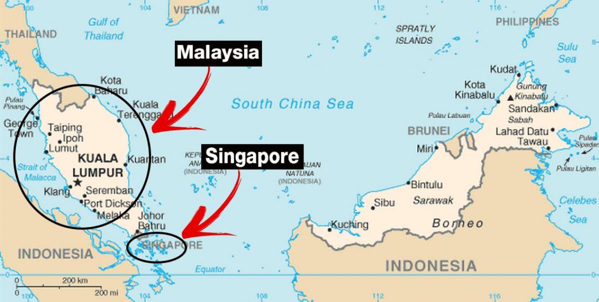 新加坡的世界地图