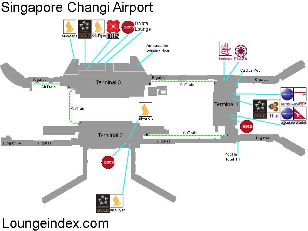 新加坡机场的地图