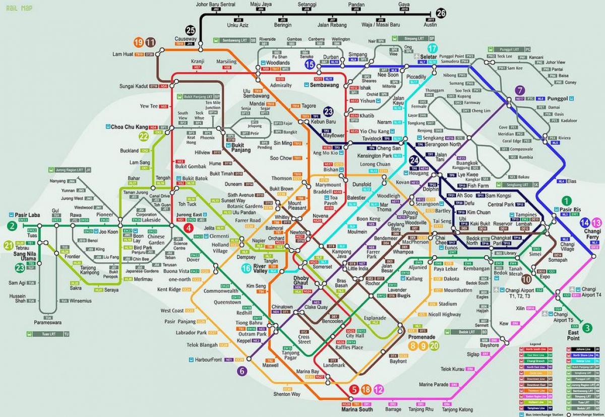 新加坡的轻轨地图