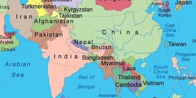 新加坡亚洲地图