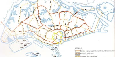 新加坡的高速公路的地图