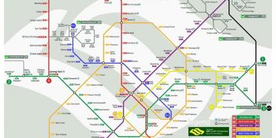 地图上的新加坡地铁