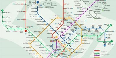 地图上地铁站新加坡