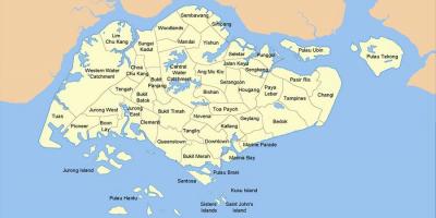 地图上的新加坡erp