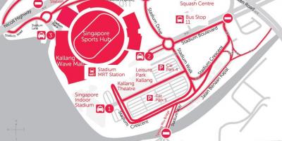 地图上的新加坡体育中心