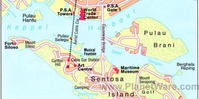 地图上的新加坡旅游景点
